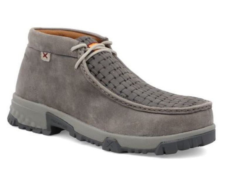 Twisted X Grey Nano Composite Safety Toe CellStretch Work Chukka Mens Driving Moc Boot MXCN001