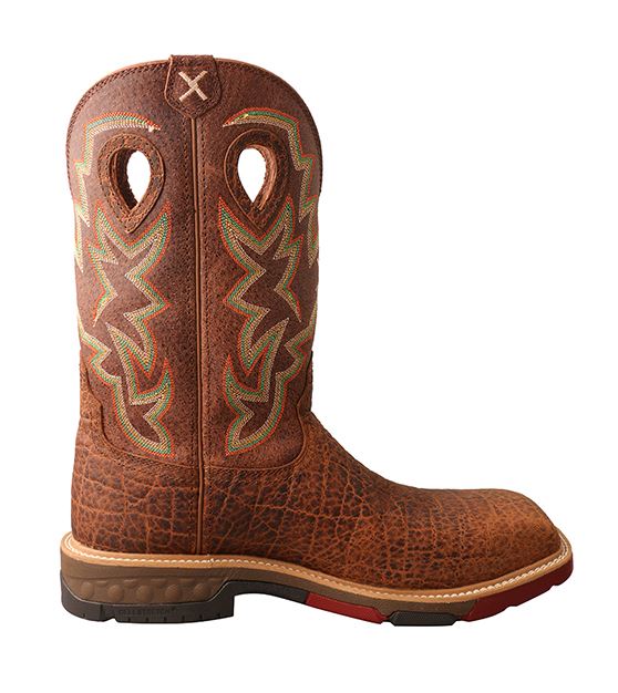 Twisted X Men's 12 inch Nano Toe Western Work Boot with CellStretch MXBN001