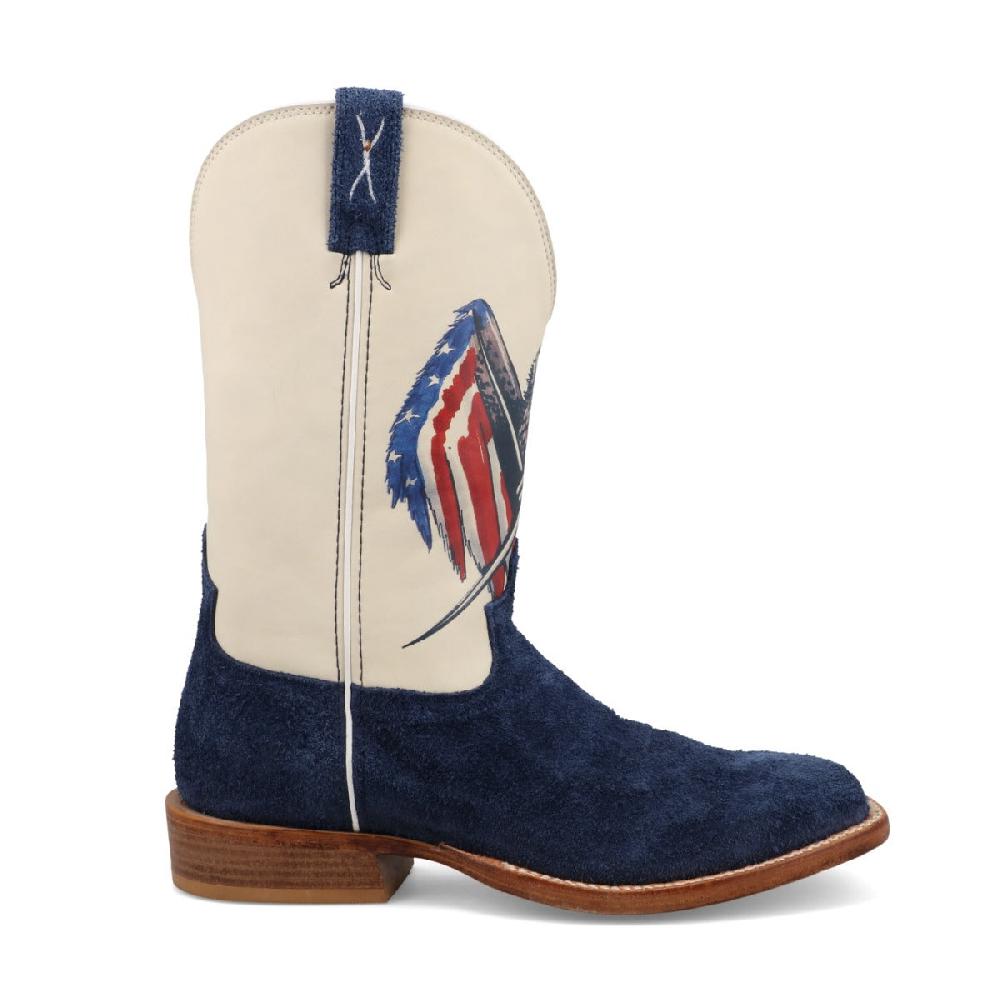 Twisted X Navy & Red/White/Blue Tech X 12 Inch Wide Square Toe Western Boots MXTL005
