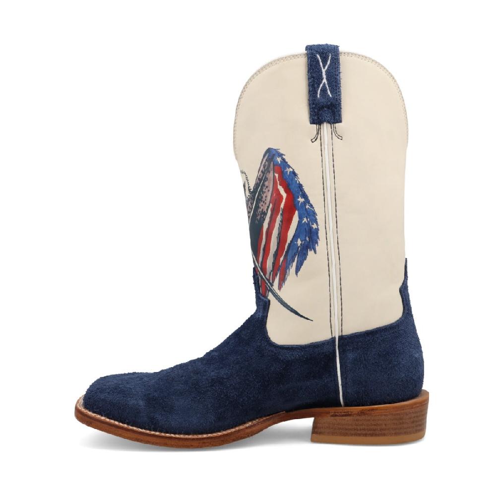 Twisted X Navy & Red/White/Blue Tech X 12 Inch Wide Square Toe Western Boots MXTL005