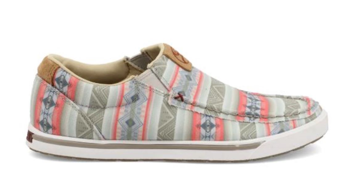 Twisted X Pink Multi Color Hooey Slip-On Loper Womens Shoes WHYC021