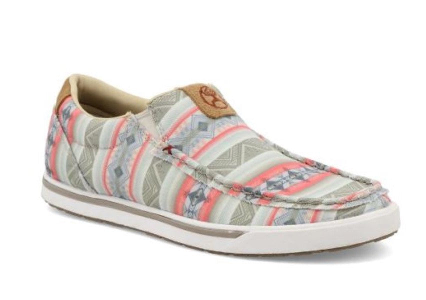 Twisted X Pink Multi Color Hooey Slip-On Loper Womens Shoes WHYC021