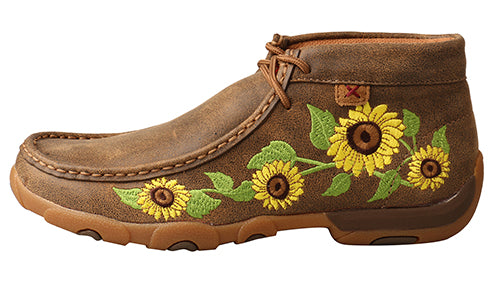 Twisted X Sunflower Chukka Womens Driving Mocs WDM0128