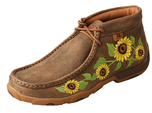 Twisted X Sunflower Chukka Womens Driving Mocs WDM0128
