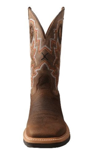 Twisted X Taupe/Bomber Men's 12 Inch Alloy Toe Lite Western Work Boot MLCA001