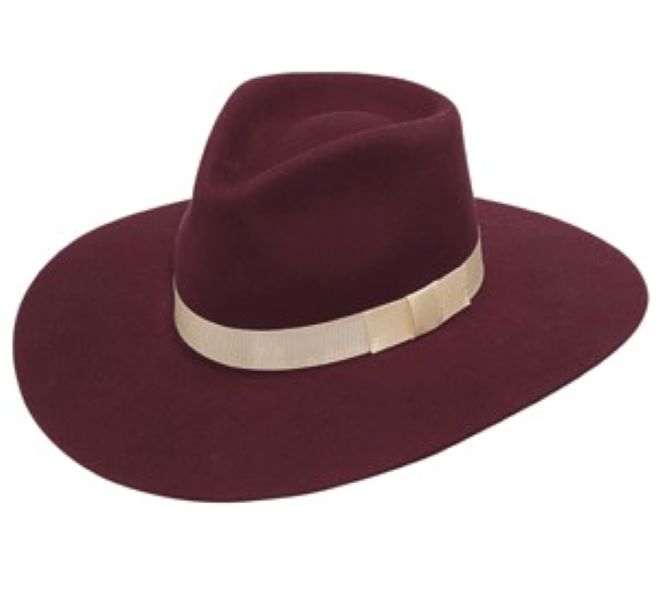 Twister Burgundy Pinch Front Wool Womens Hat T7810009