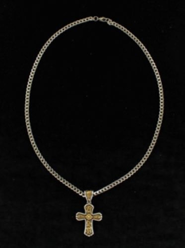 Twister Men's Cross Pendant Chain Necklace 32120