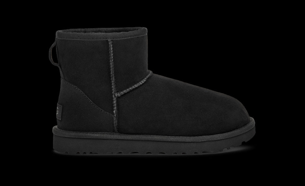 UGG Black Classic Mini II Womens Short Boots 1016222-BLK