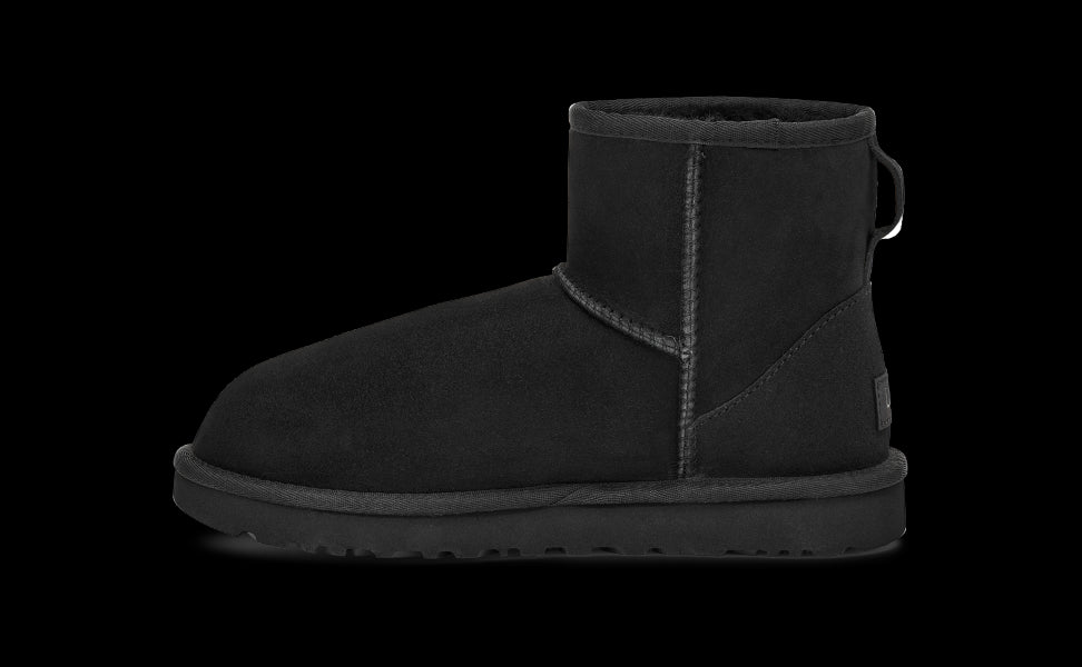 UGG Black Classic Mini II Womens Short Boots 1016222-BLK