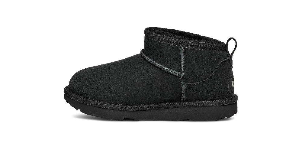 Ugg Black Classic Ultra Mini Little Kids' Boots 1130750K-BLK