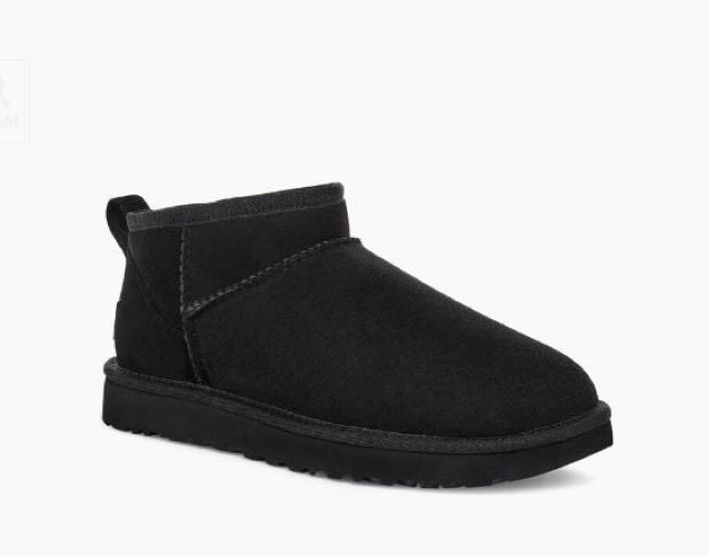Ugg Black Classic Ultra Mini Womens Boots 1116109-BLK