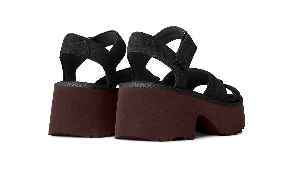 Ugg Black New Heights Women's Ankle Strap Sandals 1167475-BLK