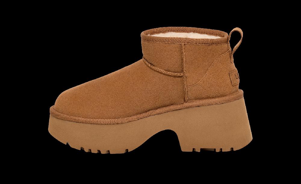 Ugg Chestnut Classic Ultra Mini New Heights Women's Booties 1158311-CHE