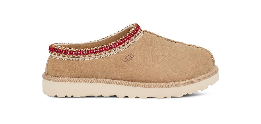 Ugg Sand/Dark Cherry Tasman Women's Comfort Slipper 5955-SNDD