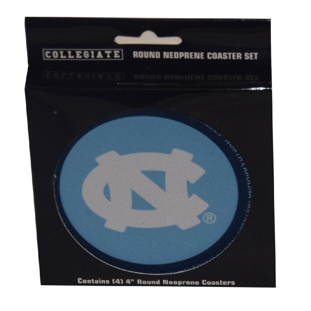 UNC Chapel Hill Collegiate 4 Inch Round Neoprene Coaster Set 436339