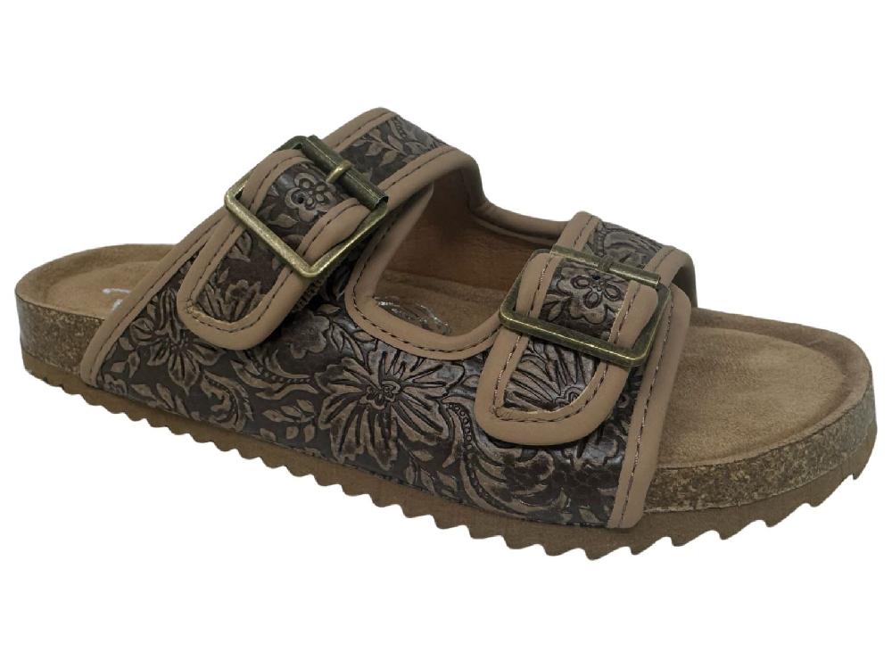 Very G Brown Berry 4 Women's Tooled Sandals VGSA0350-BRN