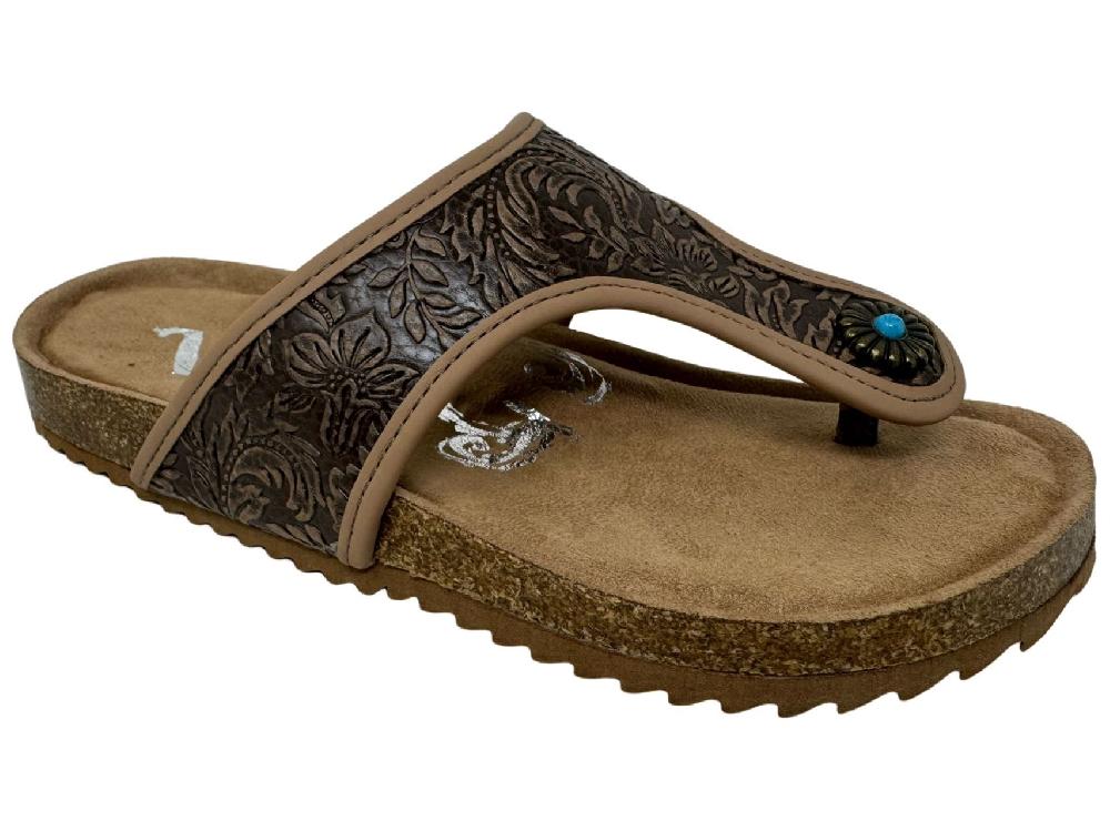 Very G Brown Danni 2 Women's Thong Sandals VGSA0351-BRN
