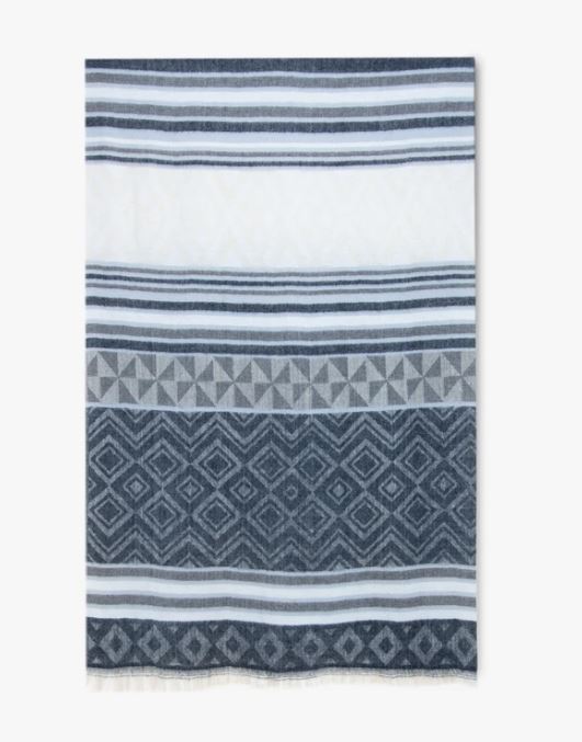 Very Moda Black Tribal Pattern Scarf FS40327-BK