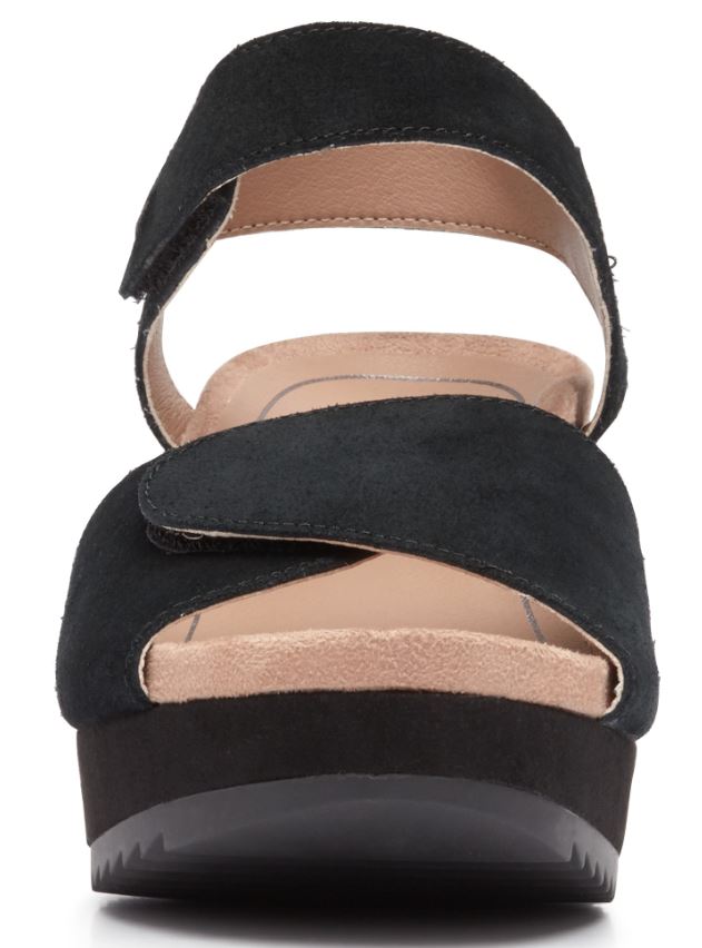 Vionic Astrid Black Platform Womens Comfort Sandals