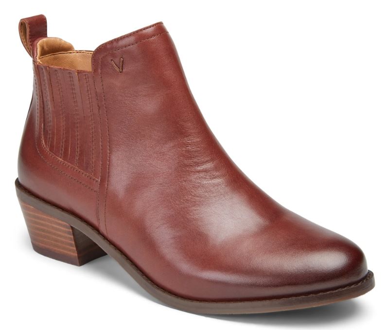 Vionic Beaver Brown Bethany Womens Ankle Boots