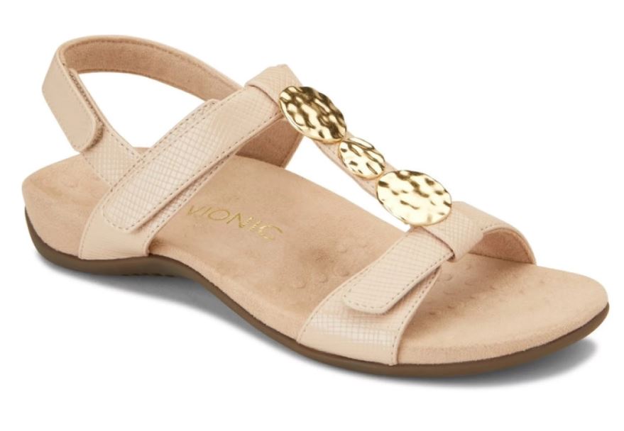 Vionic Beige Lizard Farra Womens Comfort Sandals FARRA