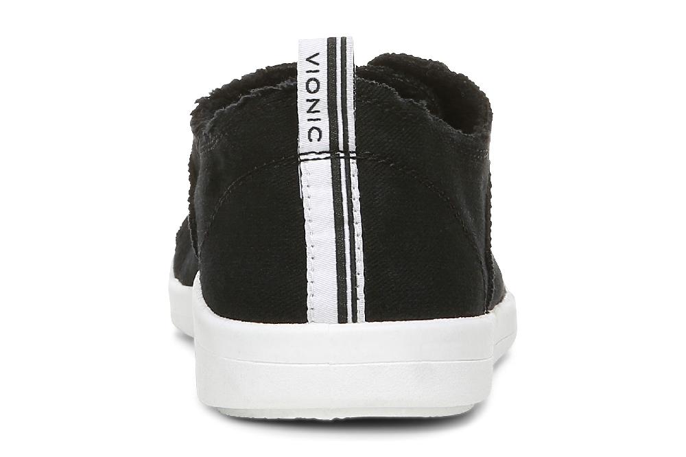 Vionic Black Beach Pismo Women's Casual Canvas Sneakers 10011625001