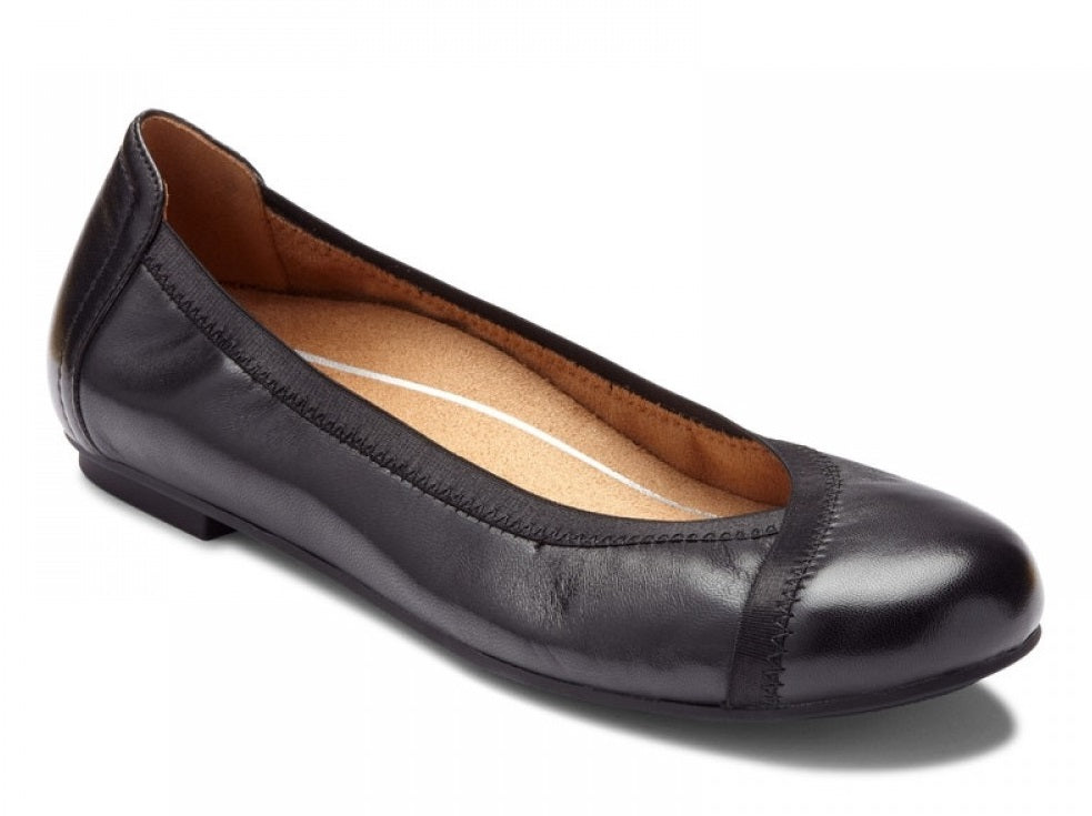 Vionic Black Caroll Womens Ballet Flats CAROLL