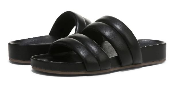 Vionic Black Mayla Double Strap Womens Sandals