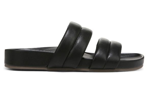 Vionic Black Mayla Double Strap Womens Sandals