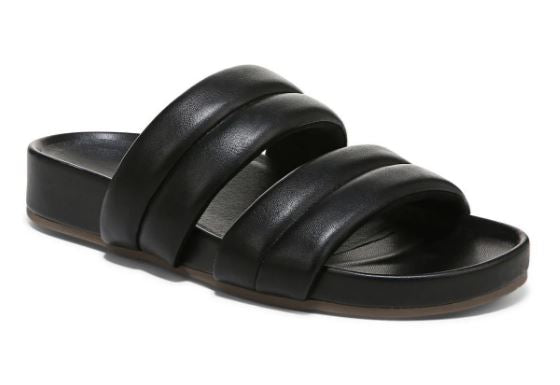 Vionic Black Mayla Double Strap Womens Sandals