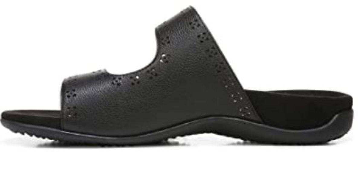 Vionic Black Nakia Womens Slide Sandals NAKIA-BLACK