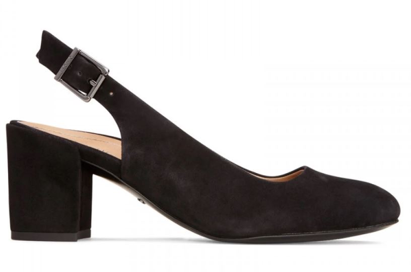 Vionic Black Nareen Womens Comfort Block Heel