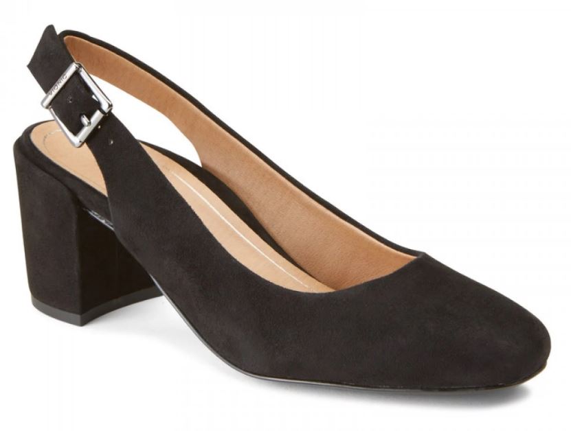 Vionic Black Nareen Womens Comfort Block Heel