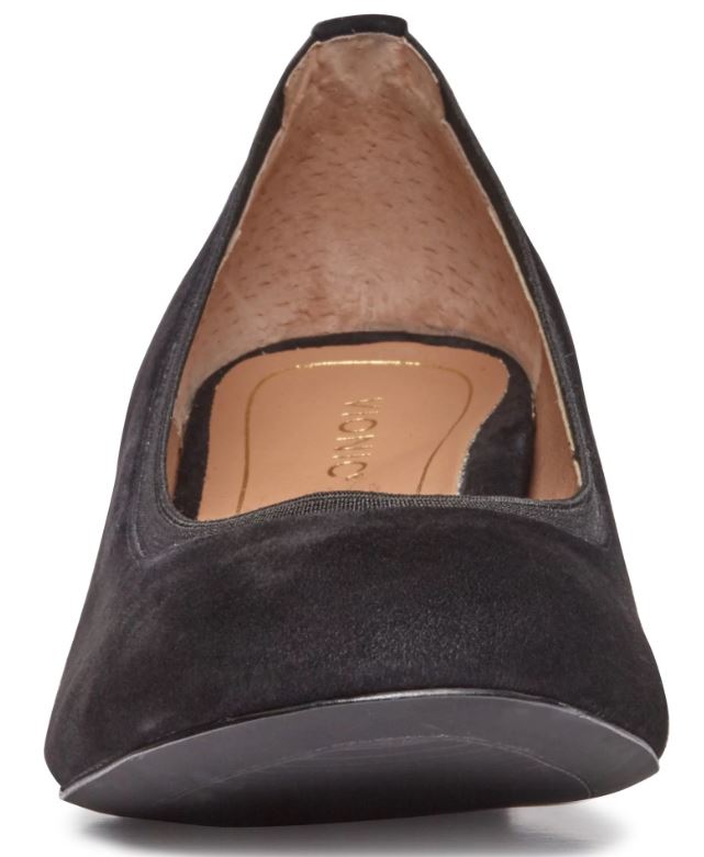 Vionic Black Natalie Womens Block Heel Dress Pump