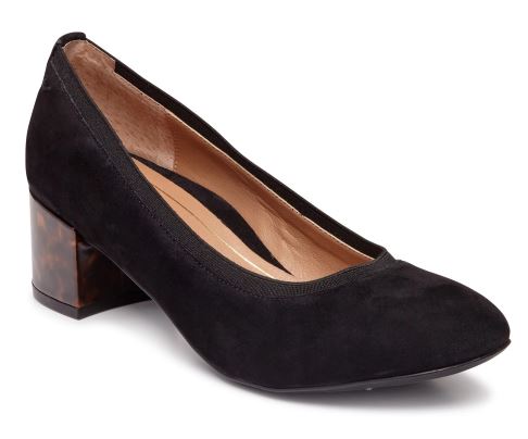 Vionic Black Natalie Womens Block Heel Dress Pump