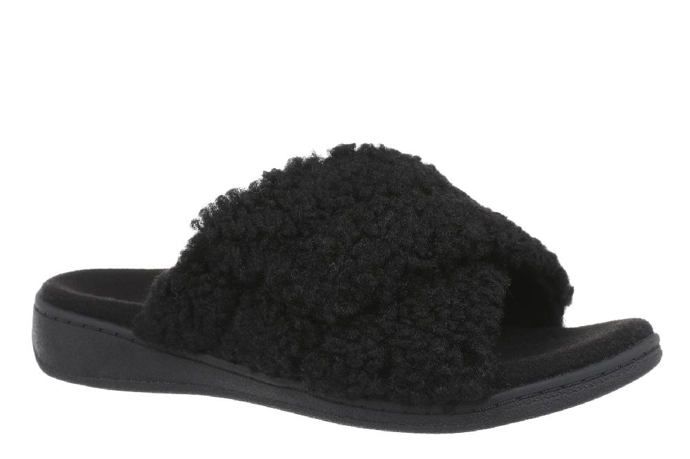 Vionic Black Shearling Relax II Women's Slippers J0895F1001-001