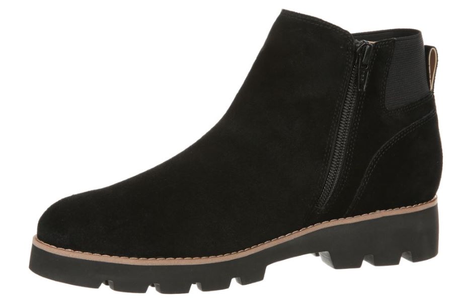 Vionic Black Suede Brionie Chelsea Womens Boots 13016L1-001