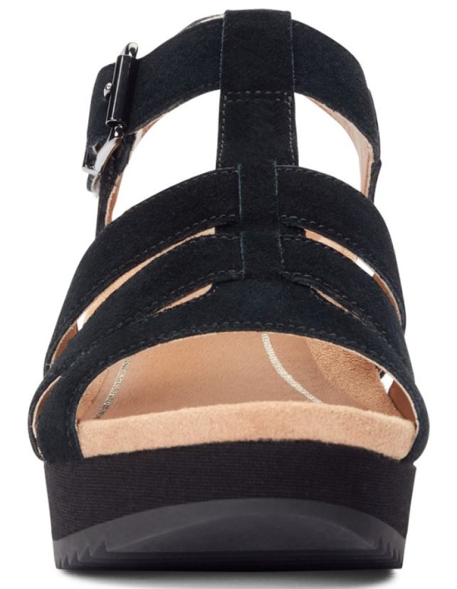 Vionic Black Tawny Womens Platform Comfort Wedges TAWNY
