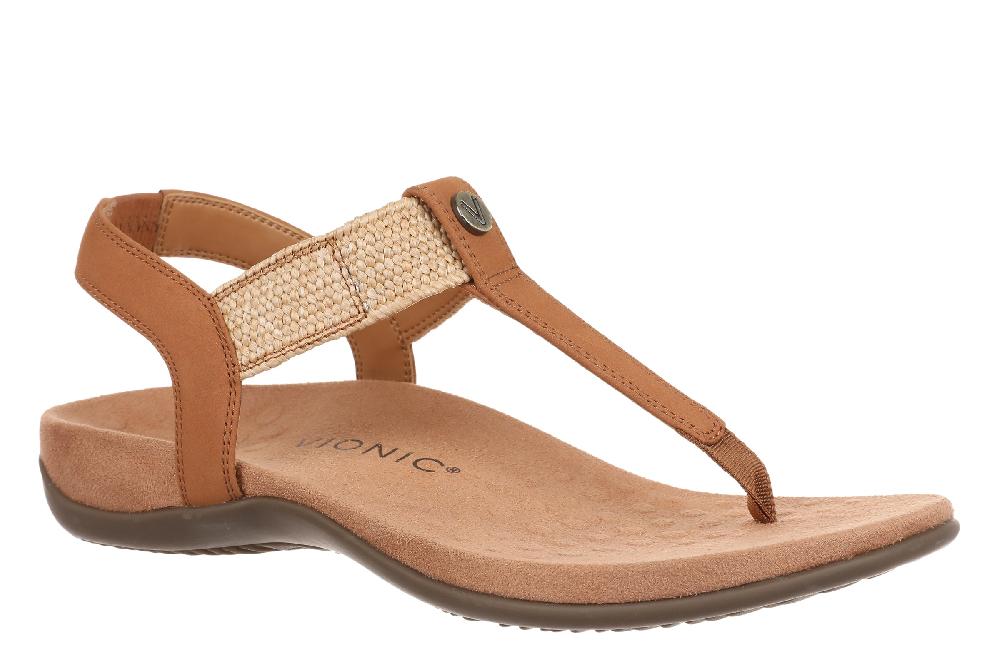 Vionic Camel Brea Women's Toe Post Slingback Sandals BREA-200