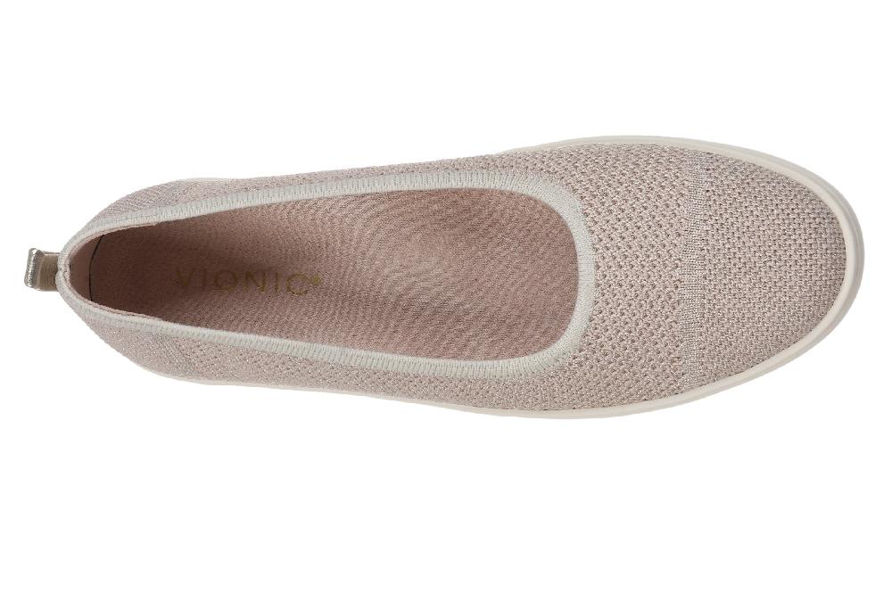 Vionic Cameo Rose/Gold Uptown Knit Skimmer Flat I9809F2651