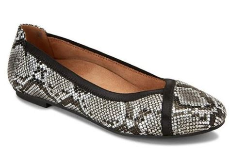Vionic Caroll Women's Natural Snake Comfort Ballet Flat Slip On