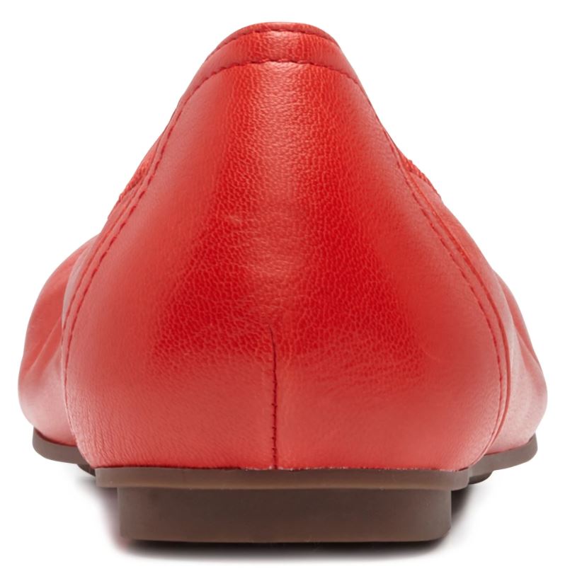 Vionic Cherry Red Caroll Womens Comfort Ballet Flat