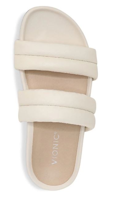 Vionic Cream Mayla Womens Double Strap Slide Sandals