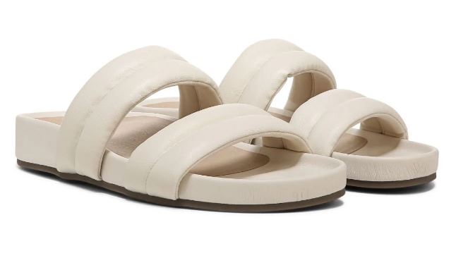 Vionic Cream Mayla Womens Double Strap Slide Sandals