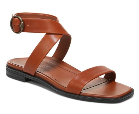 Vionic Espresso Leather Anaya Womens Sandals