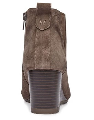 Vionic Greige Suede Paloma Womens Short Wedge Boots PALOMA