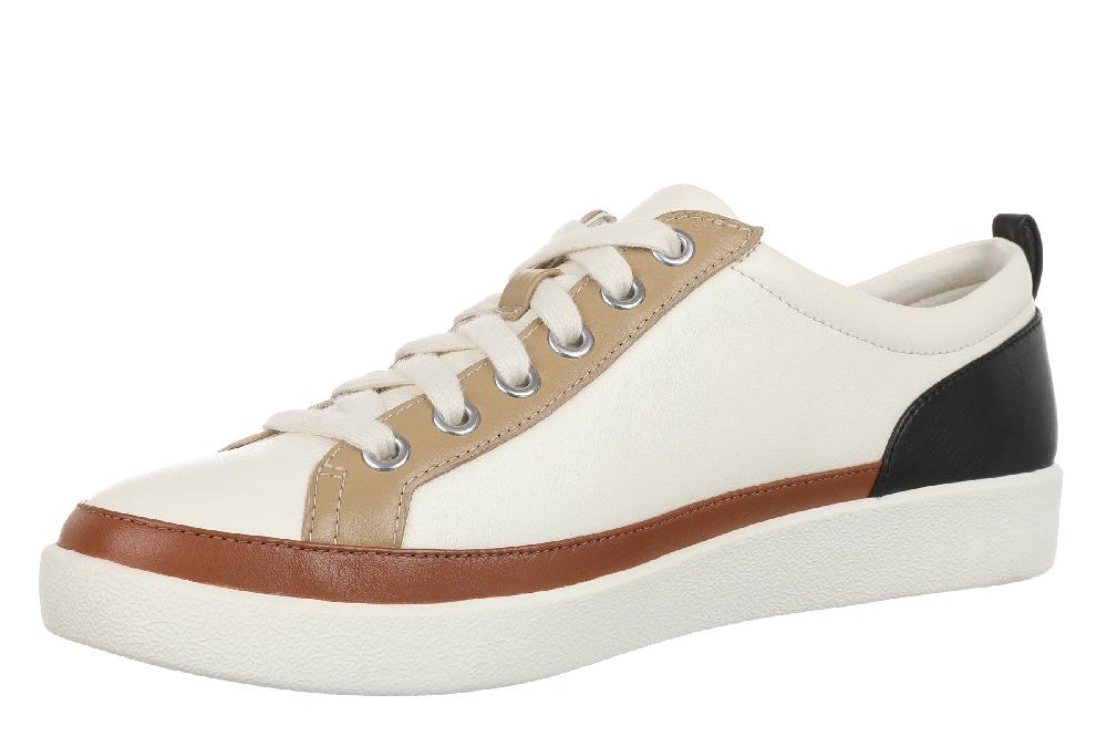 Vionic Ivory/ Black Leather Winny Women's Sneakers H7773LH104
