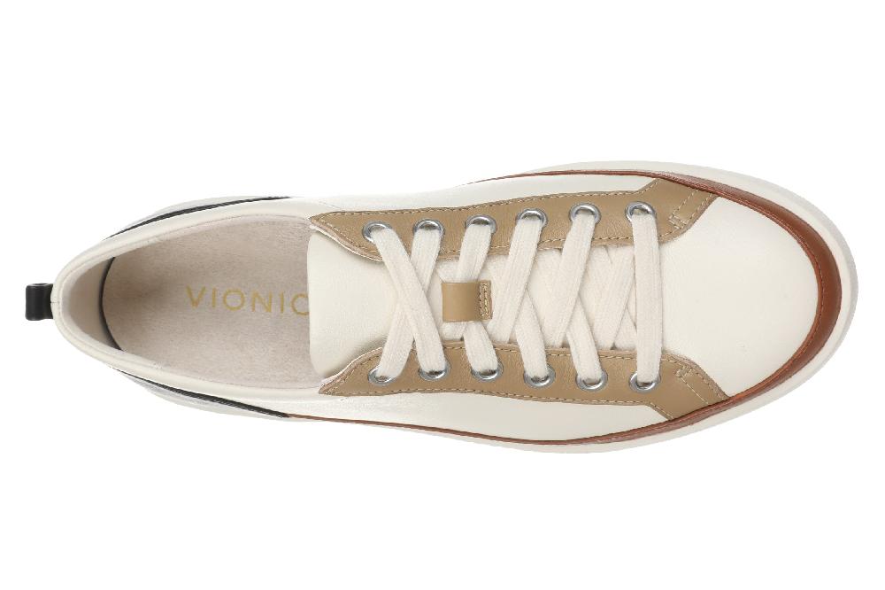 Vionic Ivory/ Black Leather Winny Women's Sneakers H7773LH104