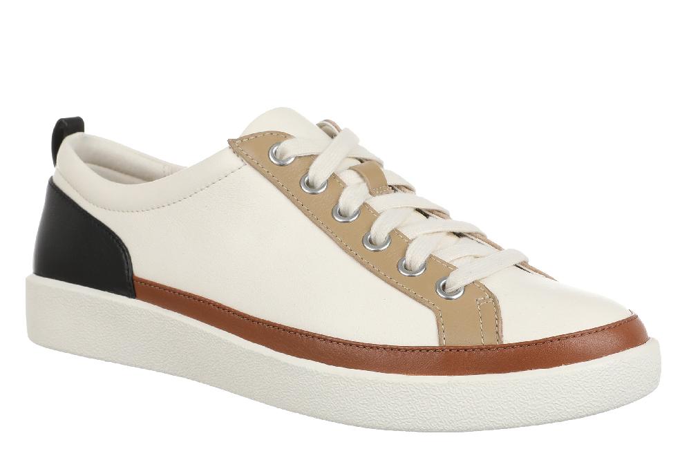 Vionic Ivory/ Black Leather Winny Women's Sneakers H7773LH104