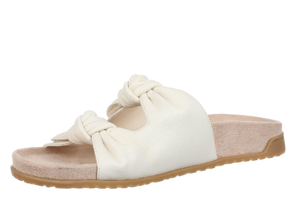 Vionic Ivory Leather Elara Women's Slide Sandals ELARA-100